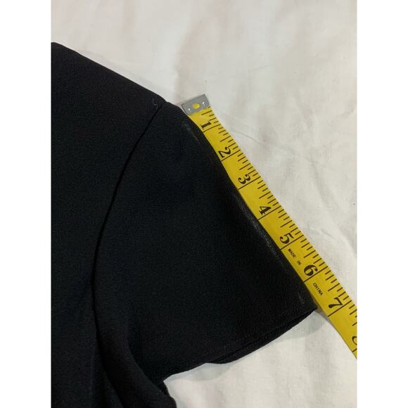 Positive Attitude Black Dress Women's 10 Petite Chiffon Lined - Picture 11 of 13